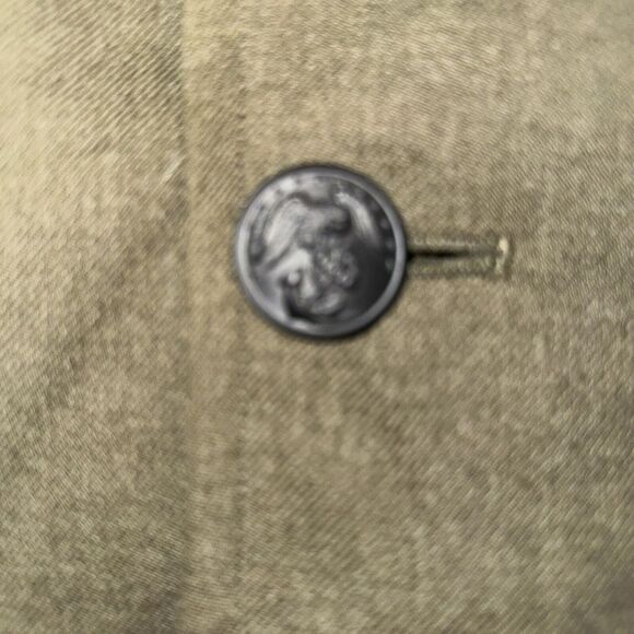 Vintage Military Mens Wool Serge Overcoat Double Breasted  Green 36R (2R-2) - Picture 9 of 12